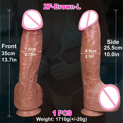 2Colors Realistic Soft Black Huge Dildo S/M/L Silicone Big Glans Penis Gay Masturbation Suction Cup Dick Man Woman Anal Sex Toy