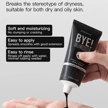 Unisex Blackhead Remove Mask Bamboo Charcoal Shrinking Pore Nose Deep Cleaning Mask Improve Rough Skin Acne Treatment Skin Care