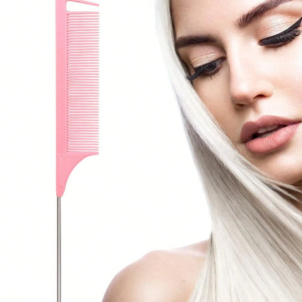 stainless steel pointed tail hair professional hair comb hair brush salon hair styling tool hair comb Special for real hair wigs