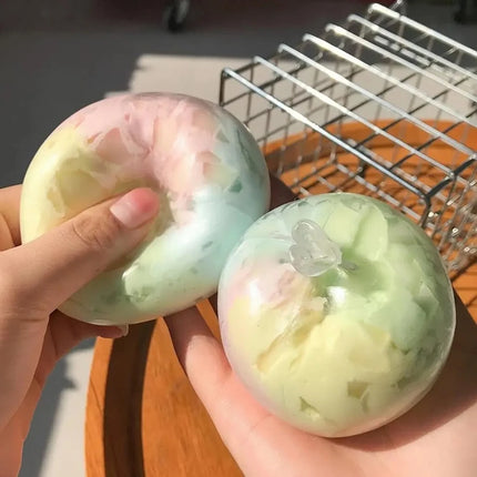 바삭 말랑이 Squishy Stress Balls Slow Rebound Wax Skin Squeeze Toy Sensory Fidget Toy Soothing Relieving Stress For Kids Adult Gifts