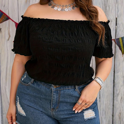 Solid Color Shirt with Wood Grain Edges One Shoulder Loose Casual Texture Loose Casual Shirt