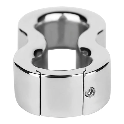FRRK Weight Scrotal Ring Stainless Steel Ball Stretcher Metal Lock Ring Male Bondage Adult Intimate Personal Restraint Wear Toy