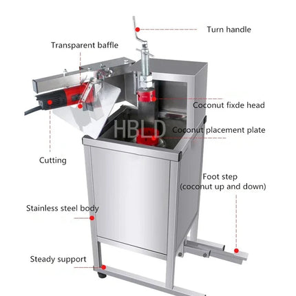Electric Portable Multifunctional Coconut Cutting Machine Hotel Lid Opener Tool for Kitchen And Food Service