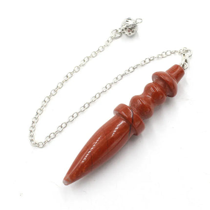Natural Stone Pendant Egyptian Crystal Pendulum for Divination Dowsing Reiki Pink Clear Quartz Amethysts Black Onyx Pendulo X130