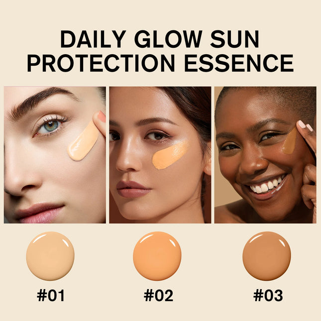 Daily Glow Tinted Sunscreen SPF40 50ml - 3-in-1 Moisturizing Sun Protection with Tone Adapt Technology for Natural Coverage