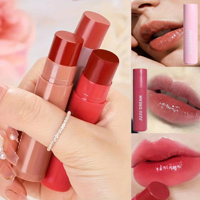 3-piece Long-lasting Lip Gloss Set - Moisturizing & Waterproof, Nude/Coral Pink/Red - Portable for Travel, Lip Balm, Valentine's Day Gift