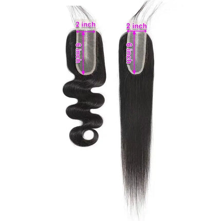 Straight 2×6 Lace Closure Brazilian Virgin Human Hair Body Wave 2x6 Transparent Lace Closure Natural Pre Plucked for Black Women