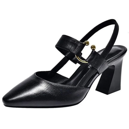 Cresfimix Zapatos De Mujer Women Sweet Pointed Toe Yellow Pu Leather Slip on 5cm High Heel Shoes for Summer Office Party A9168