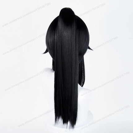 Ayano Aishi  Cosplay Synthetic Wig Woman Hair 53cm Black Ponytail Anime Heat Resistant Wigs