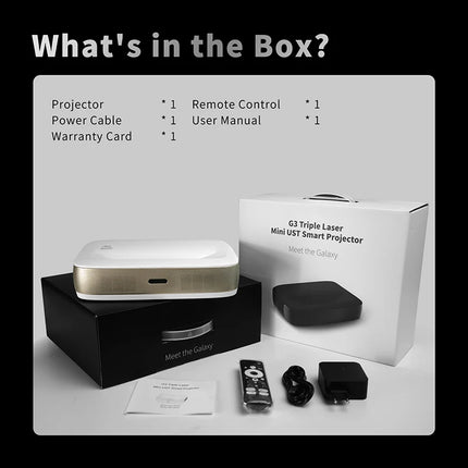 Wupro G3 UST 4k GTV Projector TriColor DLP Laser Native 1920P FHD Global Version Home Cinema Dolby Vision Portable Smart Theater