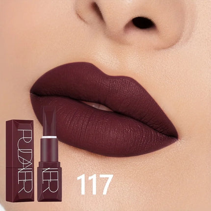 Waterproof Matte Lipstick, Long-Lasting Lip Color, Easy to Apply, High Pigment Lipstick, Suitable for All Parties and Festivals