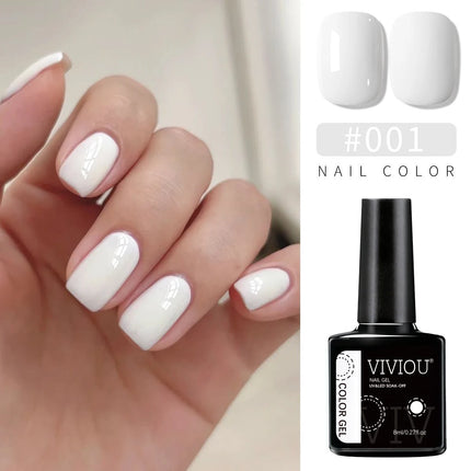 VIVIOU 12Solid Color Nail Polish Phototherapy Glue Set Professional Nail Shop Special Kit Nail Art Semi Permanent UV LED Gel Kit