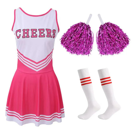 Summer Cheerleading Performance Costumes Gymnastics Dancing Dress Girls School Party Uniform Socks Suit Family Matching Clothing