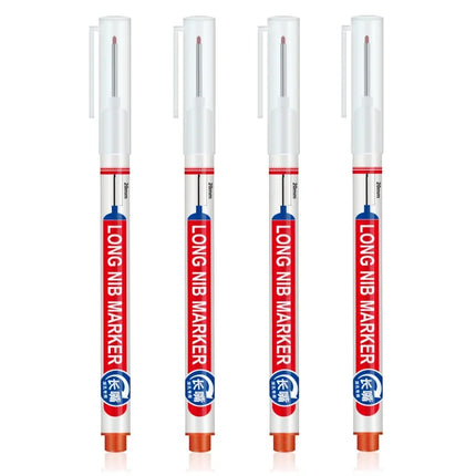4Pcs/Set 20mm Deep Hole Long Nib Head Markers For Metal Perforating Pen Waterproof Bathroom Woodworking Decoration Multi-Purpose