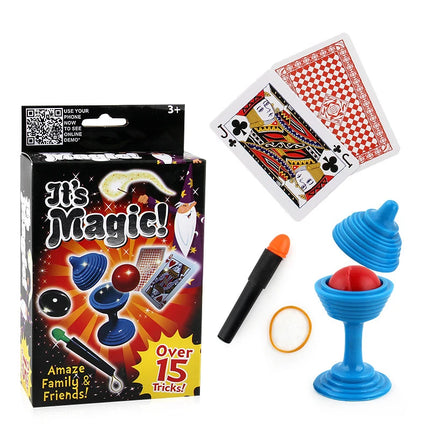 Magic Performance Props Set Beginners Magic Tricks Kit Educational Interactive Toys Close-up Magic Playing Cards Birthday Gift