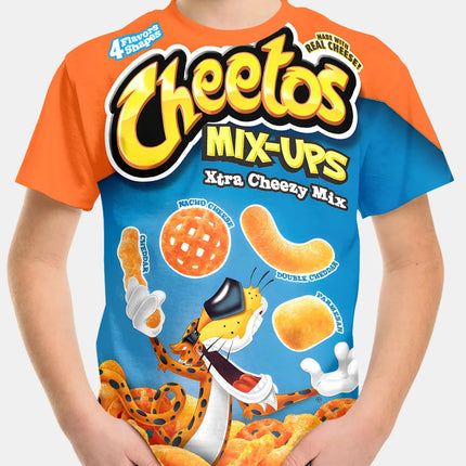Creative Funny Chips 3d Printed Takis Customized Children Fashion T-Shirt Round Neck Short sleeve Boys Girls Kids Casual Tops
