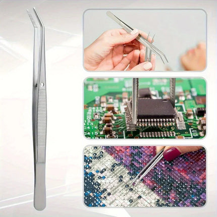 2/5pcs Multi-Purpose Stainless Steel Tweezers,Sewing,Nail Art,Eyebrow Threading,Jewelry Clamping,Sewing Machine and DIY Projects