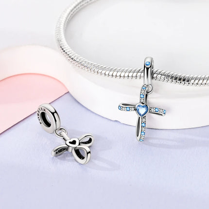 Charm Silver 925 Beads Blue Series Fit Bracelet Charms DIY Original Fashion  Pendants For Jewelry Maing