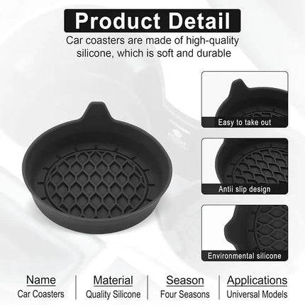 Car silicone water coaster wave-shaped water coaster original matching odorless car anti-slip mat special car new product