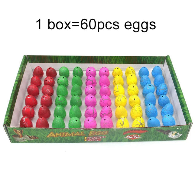 60pcs Hatching Dinosaur Eggs with Box Mini EVA Children Puzzle Toys Animal Eggs Novelty Quirky Toy Birthday Party Supplies TMZ