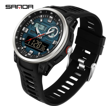 SANDA Fashion Brand Sport Electronics Watches for Men Outdoors Analog Digital Man Watch Luminous Waterproof Backlight Wristwatch