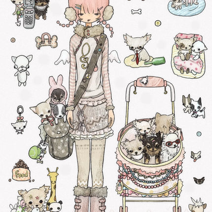 Vintage-Toned Girl Sticker Collection | Nostalgic Aesthetic Decals for Journaling, Scrapbooking & DIY Crafts