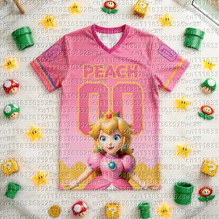 New Cartoon Super Mario Casual Summer Short Sleeved  Fashion Men's Short Sleeved T-shirt Role Playing T-shirt FamilyMatching