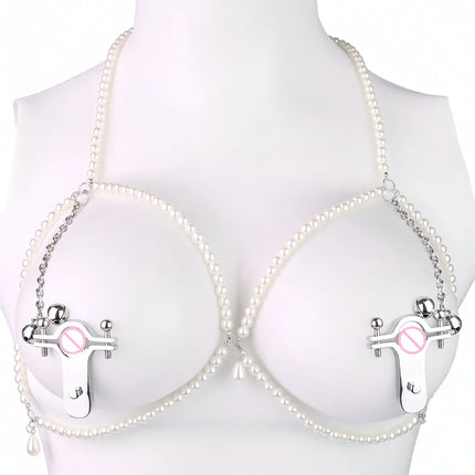 QKKQ Stainless Steel Animal Teeth Nipple Clamps With Adjustable Chain Breast Restraints Female Masturbation Sex Toys BDSM Slave