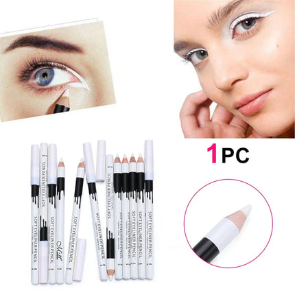 1-10Pcs New White Eyeliner Makeup Smooth Easy to Wear Eyes Brightener Waterproof Fashion Eyes Liner Pencils Eye Makeup Tool
