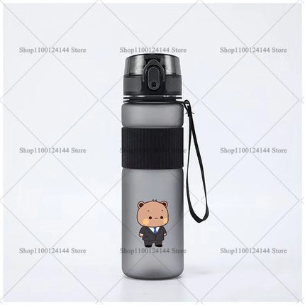 Bubu Dudu Water Bottle Yier Bear Panda Girl Boy Large Capacity Sports Kettle Transparent Cold Water Cup Outdoor Portable 550ml