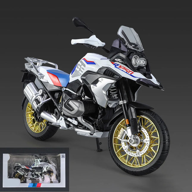 1/9 R1250 GS ADV Alloy Racing Motorcycle Diecasts Street Sports Motorcycle Model Simulation With Light Collection Childrens Gift
