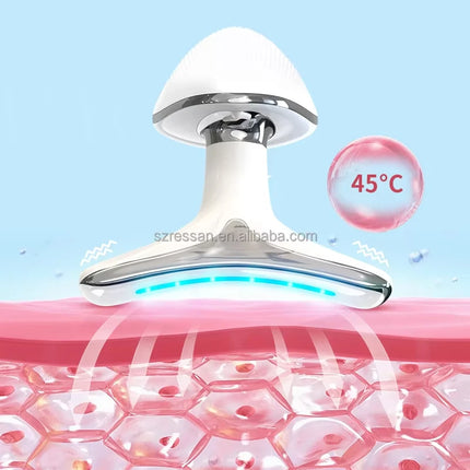 3 in 1 Microcurrent Neck Massager Facial Lift Tighten Face Contour and Smooth Lines Device 3 Color LED Light Beauty Instrument