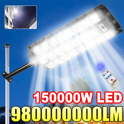 Most Powerful 150000W LED Solar Light Outdoor Motion Sensor Solar Street Lights IPX67 Waterproof Street Lamp Garden Yard Lantern