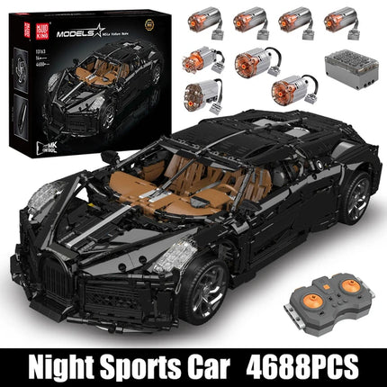 NEW 4688Pcs Technical Moter Power La Voiture Noire Sport Car Building Blocks Assembly Brick Model Toys Kids Christmas Gift