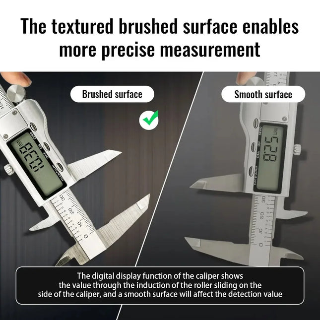 6 Inch 150mm Digital Vernier Caliper Stainless Steel Micrometer Measuring Tool Depth Ruler