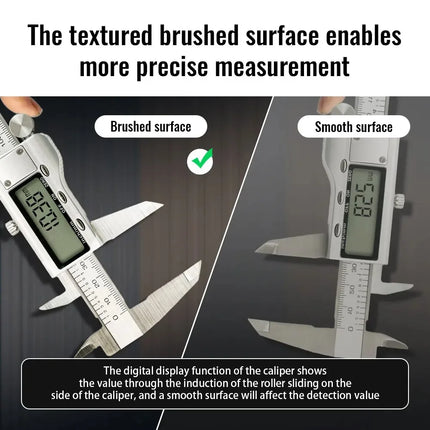 6 Inch 150mm Digital Vernier Caliper Stainless Steel Micrometer Measuring Tool Depth Ruler