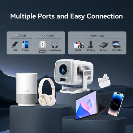 2026 Huaweishi X3 plus Projector Android 4K Native Portable 1080P Auto Focus  Video home Cinema Outdoor hd led hy320 Projetor