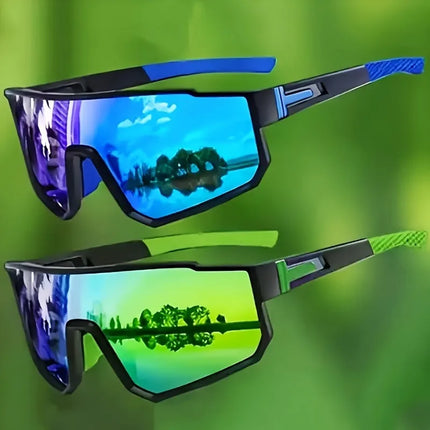 2pcs Unisex Fashion Glasses Durable and Lightweight Stylish Design with Colorful Accents