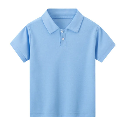 1/2 Piece SummerChildren's Short-sleeved POLO Shirt Boy Casual Fashion Solid Color T-shirt Comfortable Lapel Prince Style Coat