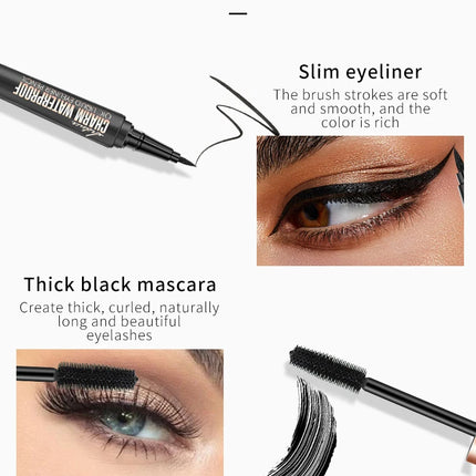 Liquid Eyeliner Pencil 4D Waterproof Mascara Set Cosmetics Eye Liner Thick Curling Mascara Eyebrow Pencil Eyes Makeup