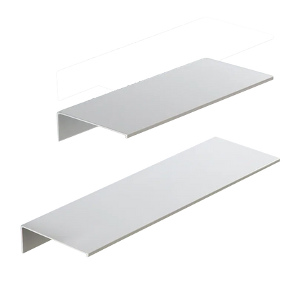 No Drilling Storage Rack Wall Shower Wall Shelf Kitchen White Finish for Modern Bathroom Organizer Home Space-Saving Accessories