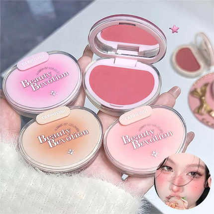 Cappuvini Gradient Soft Mist Monochrome Powder Blush Matte Makeup blush Palette Cosmetics Rouge