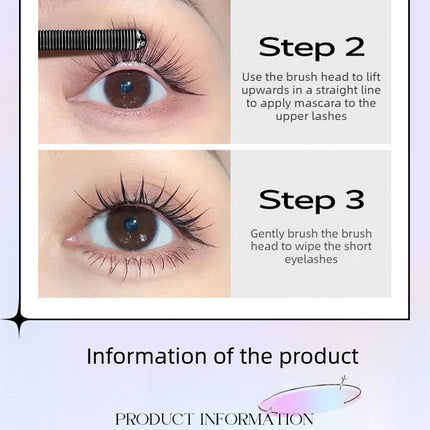 Waterproof Spiral Brush Head Mascara - Steel Tube Long-lasting Easy To Apply - Suitable for Beginners Party Makeup Mascara