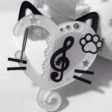 Kawaii Black white notes Illustration trinkets keychain bag charms Acrylic pendant Carabiner Backpack Pendant Decoration Gifts