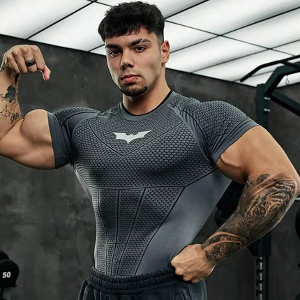 Men's Slim Fit Sports T-Shirt Quick-Dry Running Training Gym Breathable