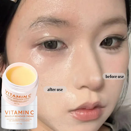 Gentle Vitamin C Facial Cleansing Balm Cream - Deep Cleansing & Makeup Remover, Brightening Face Wash For All Skin Types