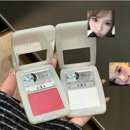 Powder Blusher Disk Monochrome Matte Blush Palette Cheek Tint Natural Facial Rouge Plate Brighten Nude Matte Face Contour Makeup