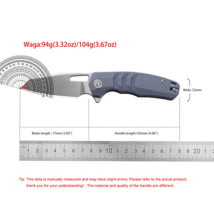 Petrified Fish PFE17 Trilobite Folding Knife 14C28N Blade Handle G10 Foldable Pocketknives Fishing Survival Tool Outdoor Camping