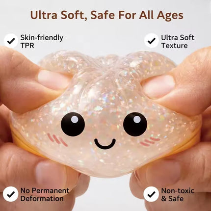 Super Soft Bun Squishy Toy, Glitter Powder Bun Slow Rebound Stress Relief Ball, Stress Relief Squeeze Toy for Kids & Adults