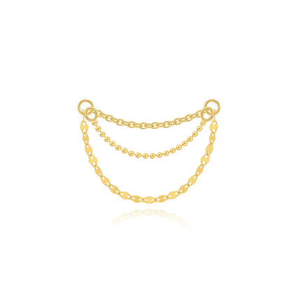 CANNER 1PC 925 Sterling Silver Chain Tassel Piercing Earrings Chain Charm Accessories For Woman Shiny Earring Fine Jewelry Gift